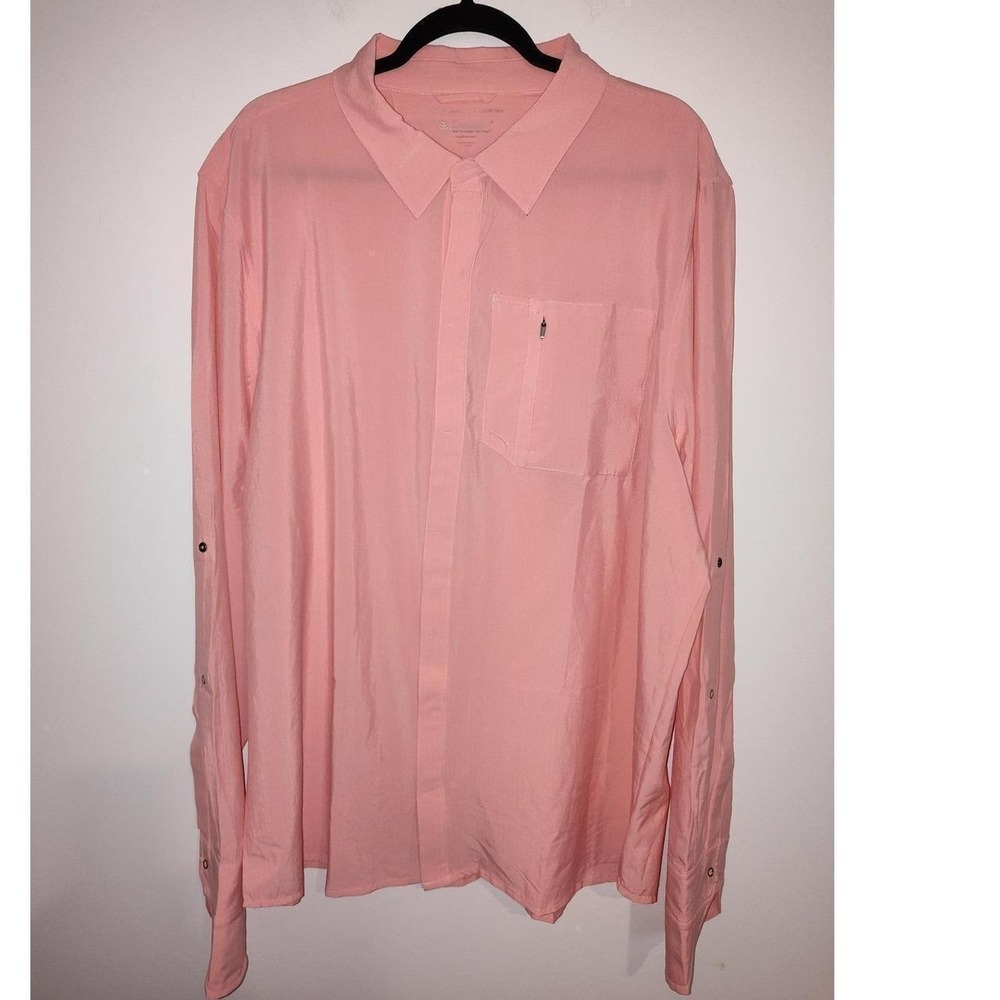 Coolibar Fiera Smart Shirt UPF 50 Sun Protection Pink Long Sleeve XXL 10369